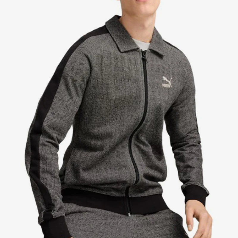 

Мужская осенне-весенняя спортивная куртка Puma Authentic с двусторонним воротником и лоскутным узором, свободного кроя, повседневная, 626397-01