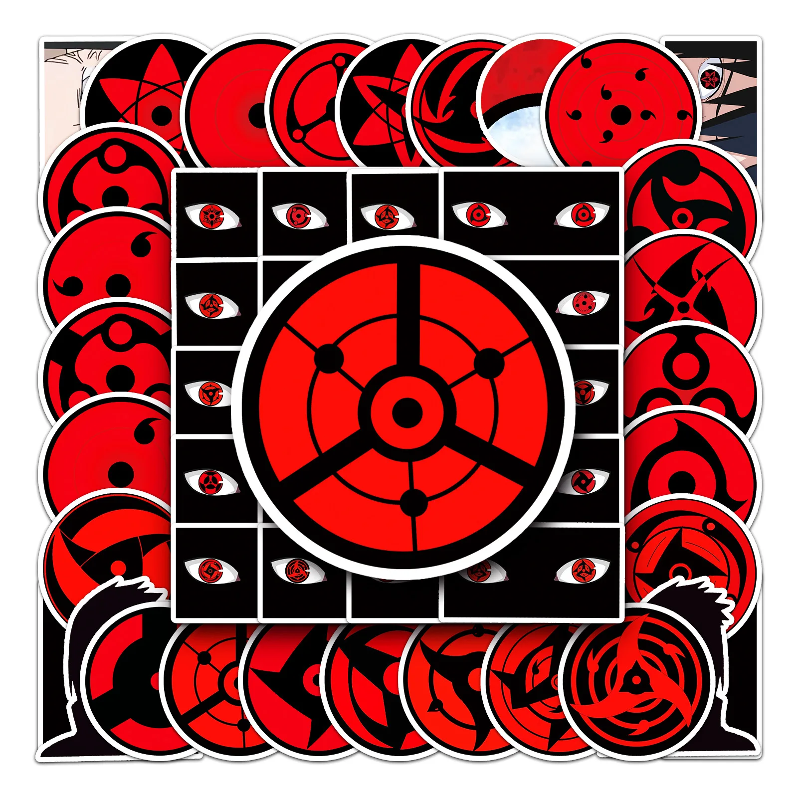 

10/30/50pcs Wheel Eye Creative Cartoon Stickers Scrapbook Anime Laptop Kids Toys Diy Motorcycle Phone Decal Decor Pvc Stickers