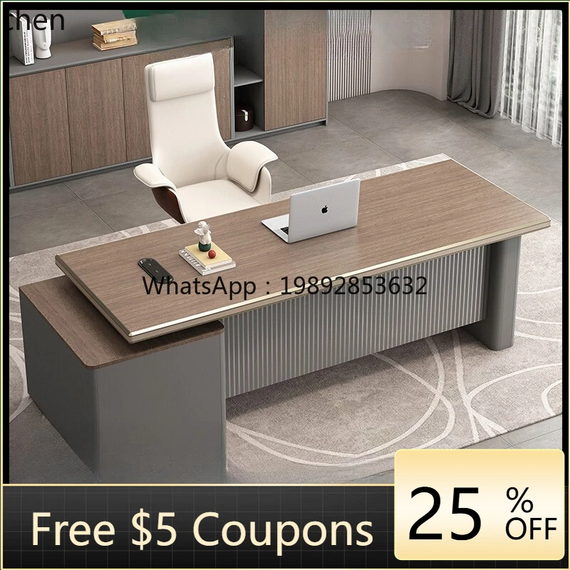 

light luxury boss desk office desk and chair combination simple modern single supervisor manager office desk