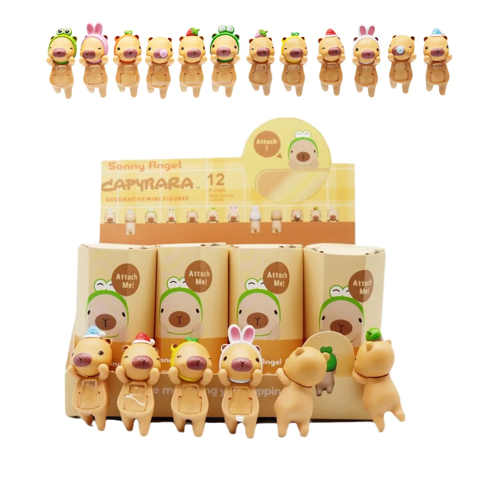 

Capybara Series Hippie Doll Car Ornament Cute Blind Box Toys Phone Charm Gifts for Children Birthday Decor