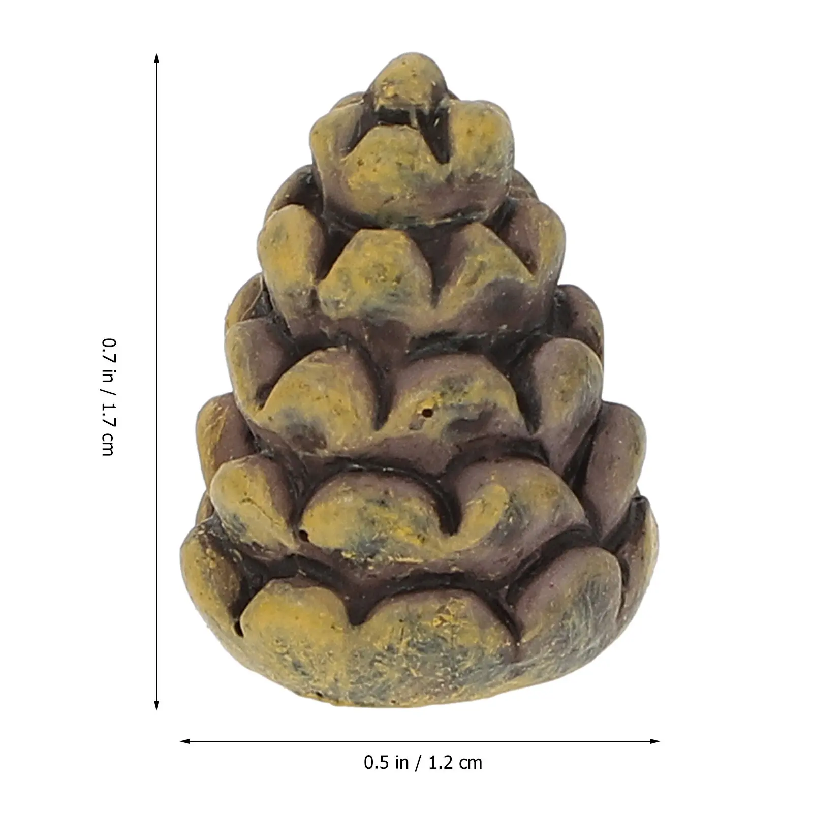 20Pcs Pine Cone Resin Decoration Christmas Hanging Ornament Door Window Wall Furniture Decor Artistic Holiday Scene Layout Prop