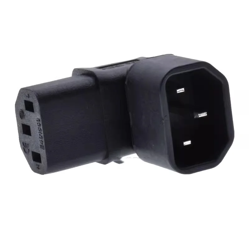 1PCS/LOT WA-0093 C14 to C13 Pin computer plug, downward bend corner plug 90° corner plug three-vertical socket