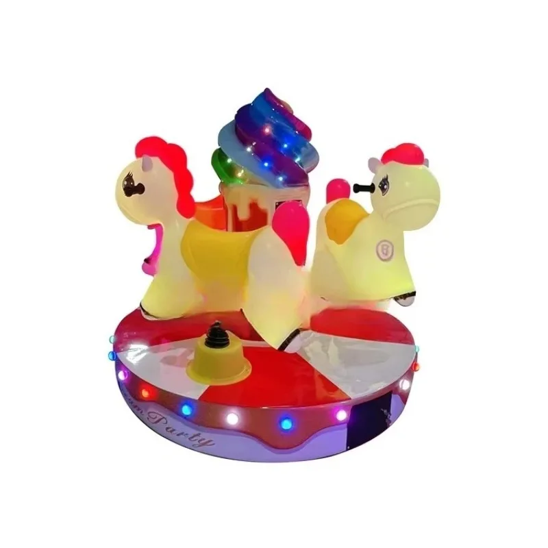 Indoor Amusement Parks Children's Attractions Coin Fiberglass Animal Turntable