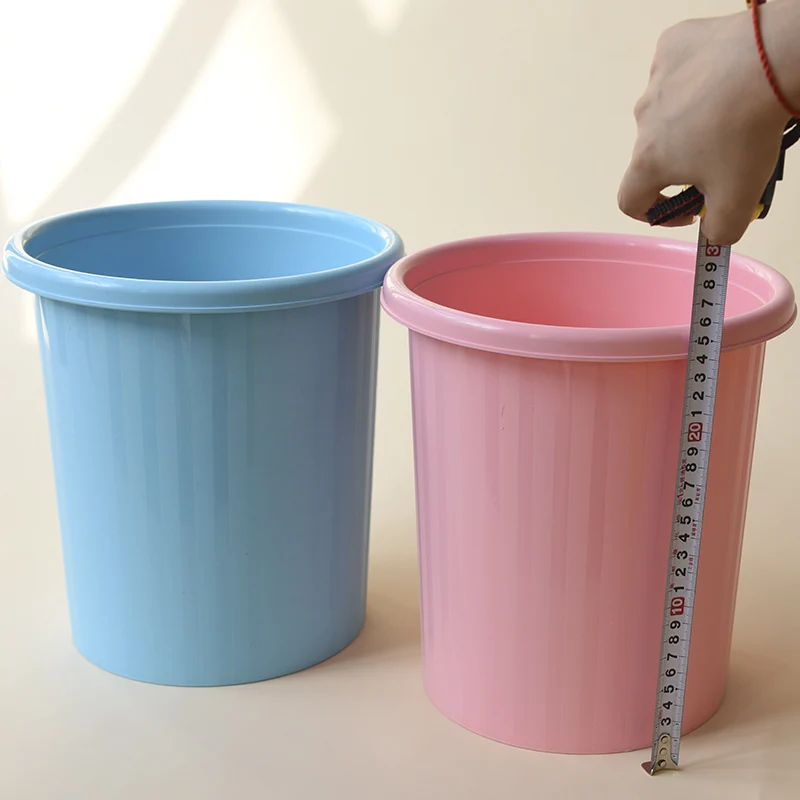 

Plastic Hollow Kitchen Trash Can Portable Office Waste Paper Dustbin Toilet Household Garbage Bin round Shape 11L Capacity