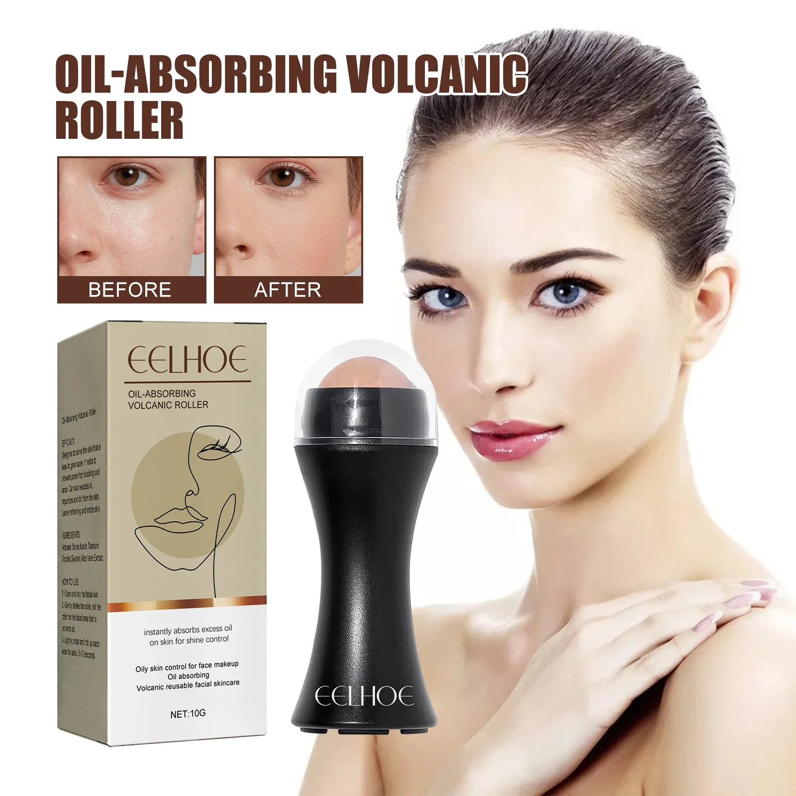 

Eelhoe Volcanic Rock Oil-Absorbing Ball Deep Cleansing Sebum Pore Acne Cleanser Block Firming Skin Care Tool Makeup Tool