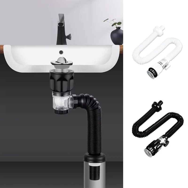

Universal Sewer Deodorizing Sewer Pipe Drain Pipe Horizontal and Vertical Drainage Trough Wash Basin Accessories Leak-proof