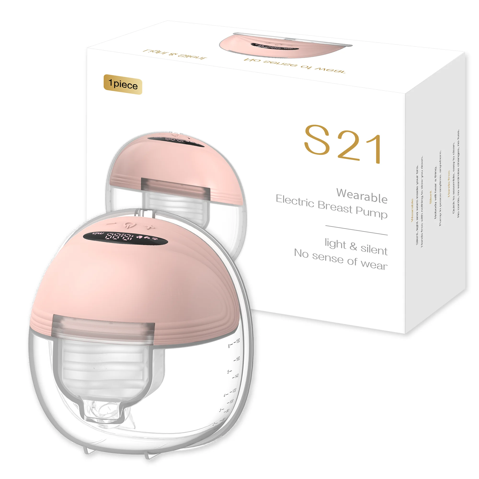 

Hands Free USB Rechargeable Portable Wireless S21 Breastss Pump Low Noise Baby Product Wearable Breastsss Pump