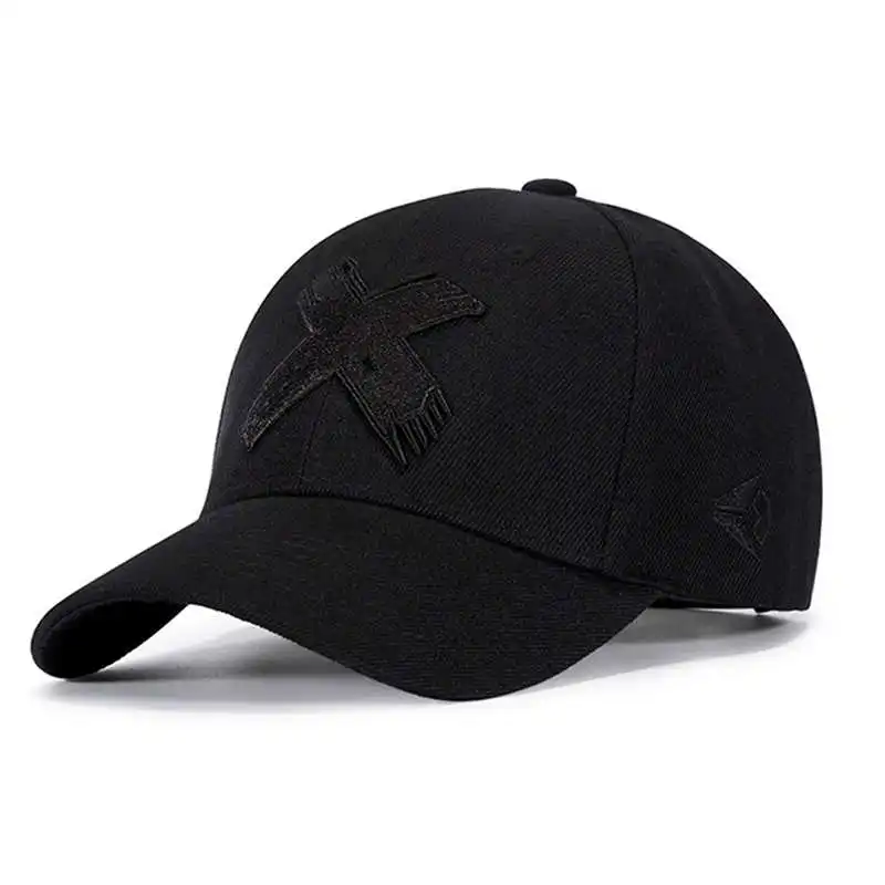 Fashion Embroidered X Letter Baseball Cap Adjustable Size Couple Hat Black Sun Hats Hip-hop Cap Tactical Snapback Hat Sombreros