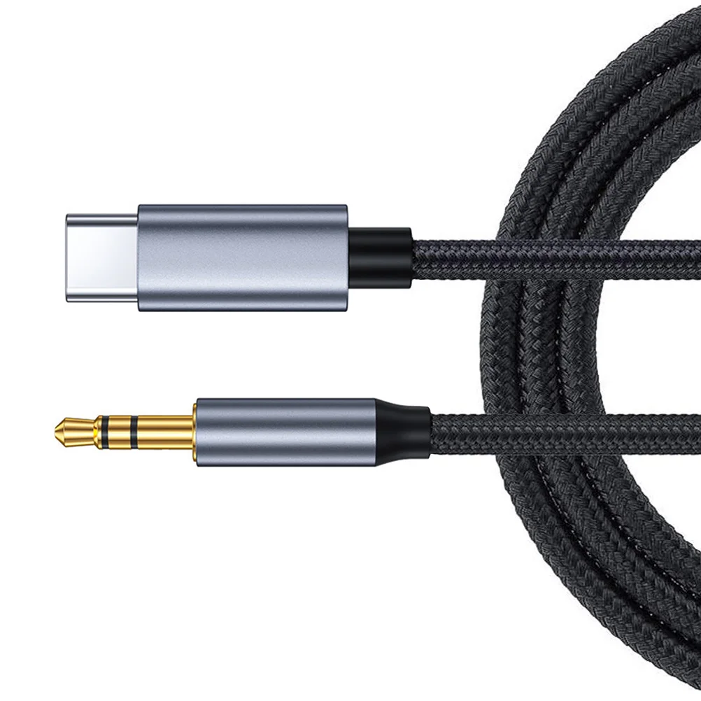 نوع C إلى 3.5 مللي متر كابل الصوت ستيريو تحويل الحبل ل مكبر صوت للسيارة Usb C إلى 3.5 مللي متر معدات محول كابل