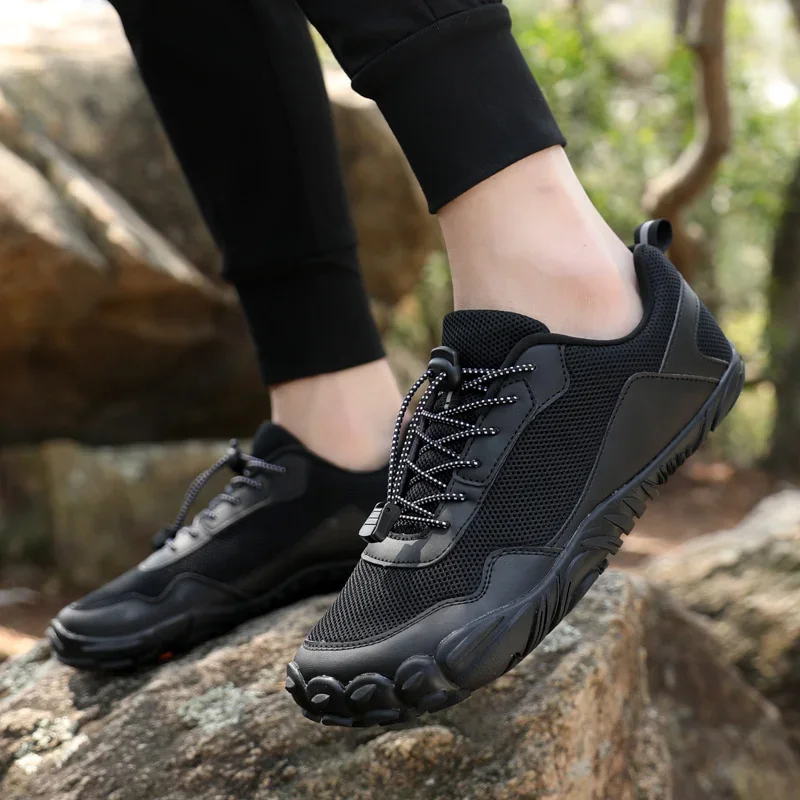 Zapatos de senderismo descalzos para hombre, calzado transpirable para deportes al aire libre, escalada, Trekking, zapatillas de deporte