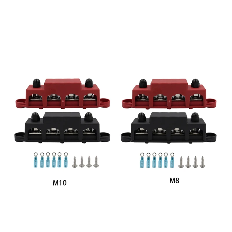 250A 4 Terminals High Current Busbar Cable Box Auto Max Connection Amplifier Power Box Parts Nylon M10