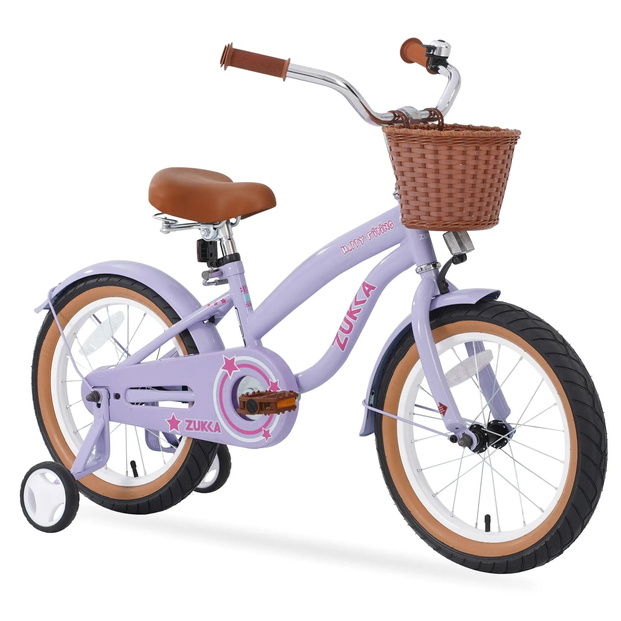 16 Inch Girls Bike for Kids Ages 4-7, Multiple Colors, Training Wheels Included