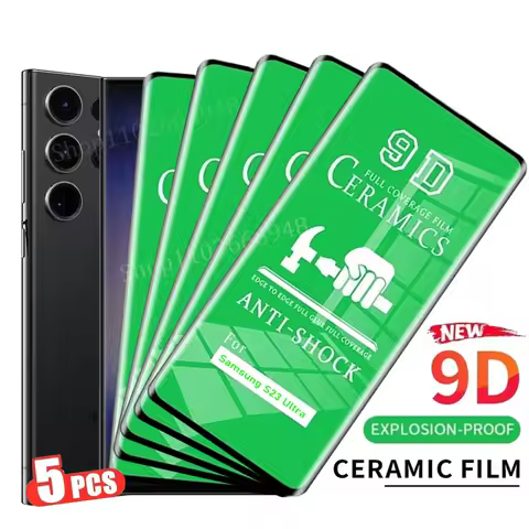 5PCS Ceramic Film For Samsung S23 S22 S21 S20 S10 Ultra HD Screen Protector On Galaxy Note 20 10 Plus Ultra Not Glass Soft Film