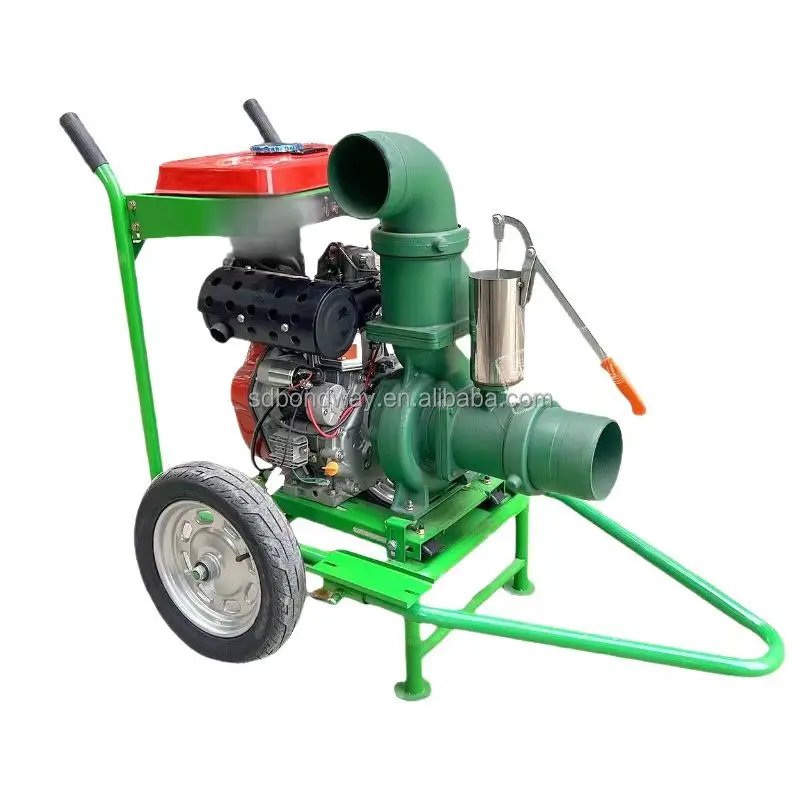 5.5kw Centrifugal Diesel Engine Water Pump with High Pressure 3/4/6-Inch Double Impeller Air-Cooled Diesel Engine Spray Pump