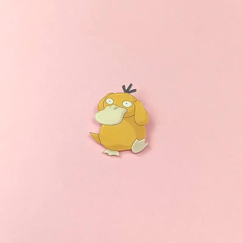 Cartoon Anime Pokemon Series Psyduck Badge Brooch Acrylic Patch Accessories Clothing Bag Jewelry Easy-pull Buckle Accessories