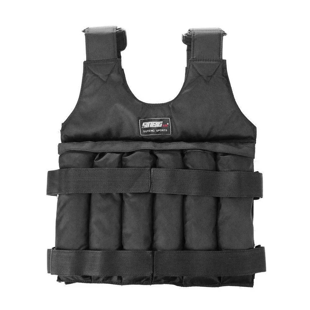 20kg/50kg Loading Weighted Vest For Boxing Training Workout Fitness Equipment Adjustable Waistcoat Jacket Sand Clothing 2022 NEW