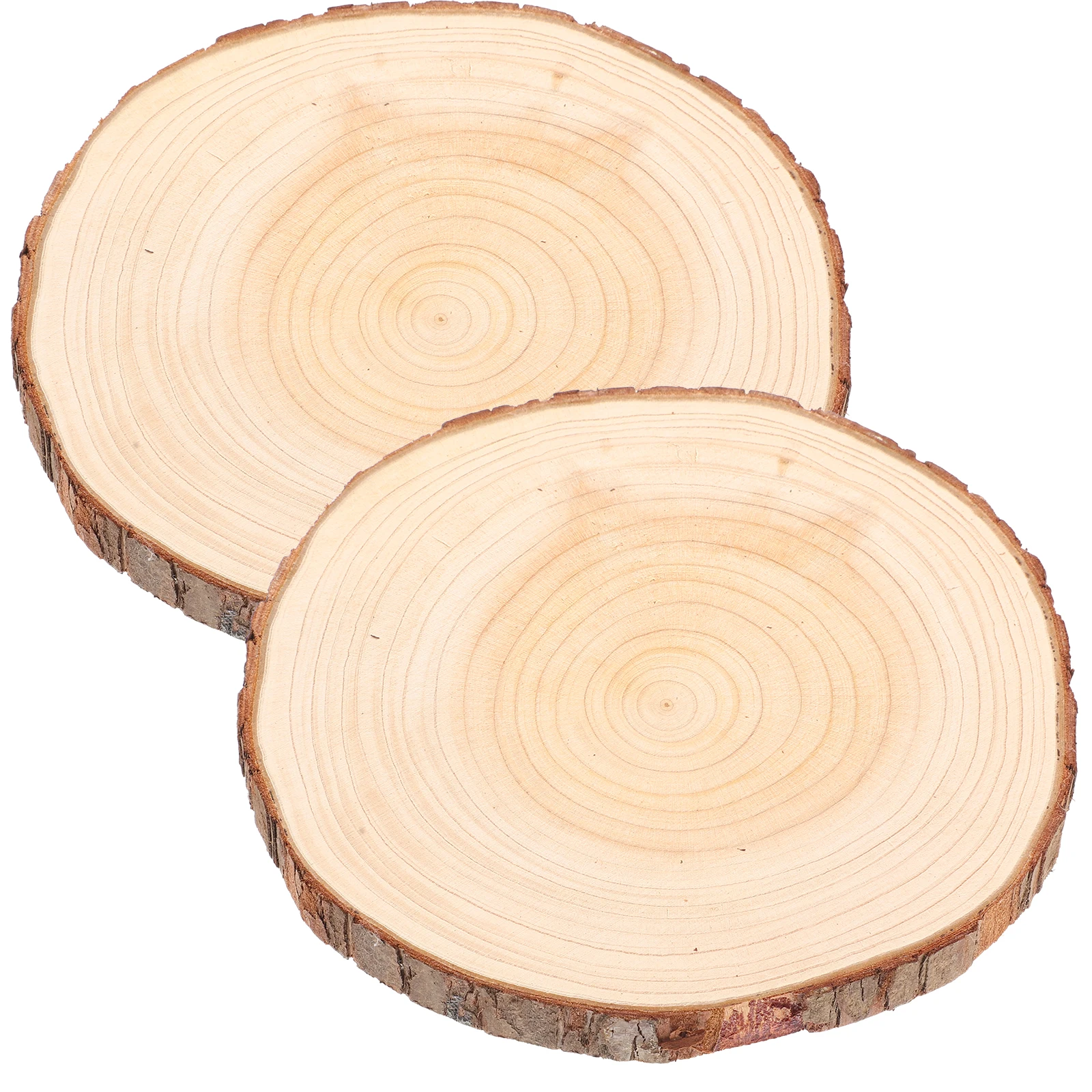 

2pcs Round Wood Chip Base 15cm Diameter 3cm Height Planter Stand Flowerpot Holder Balcony Plant Display Home Office Decor Wooden