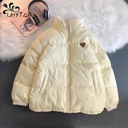 Niedliche Stickerei Frauen Parkas Mantel Winter dicke haarige koreanische lose warme Jacke für Frauen doppelseitiges Design rosa Studenten kleidung