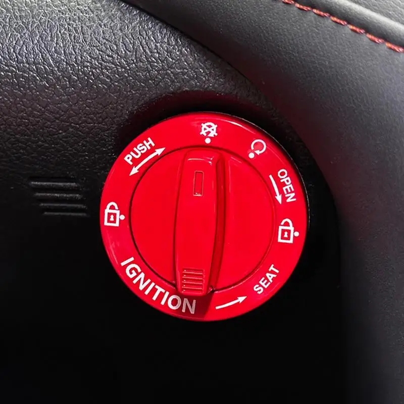 

Push Start Button Cover Alloy Engine Stop Button Protective Cover Cool Interior Decoration Anti-Scratch Vehicle Decoration For