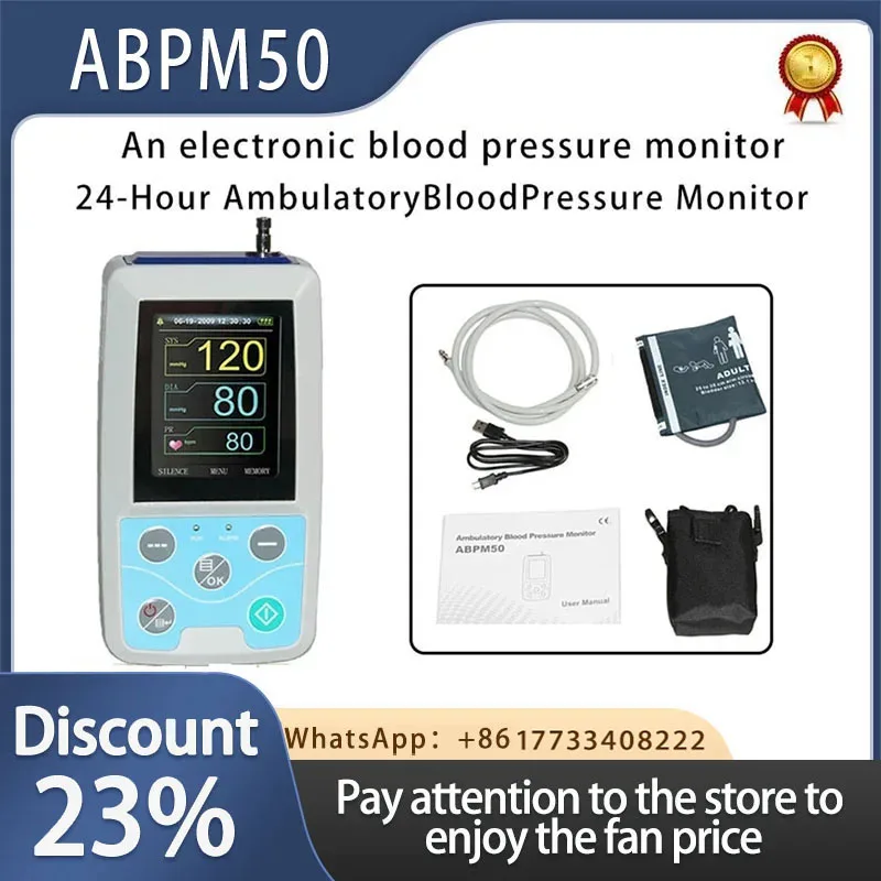 Contec abpm50 24-hour ambulatory blood pressure monitor electronic sphygmomanometer includes cuff and optional cuff