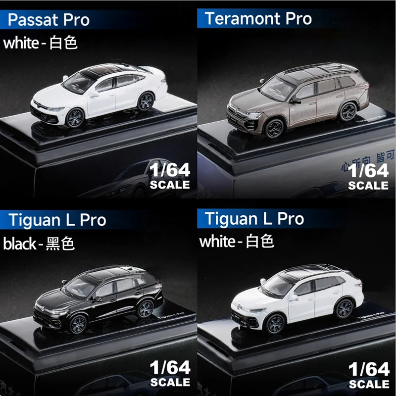 Original 1/64 Scale Passat Pro/Tiguan L Pro/Teramont Pro Alloy Car Model Adult Static Collection Decorated Holiday Gifts Toys