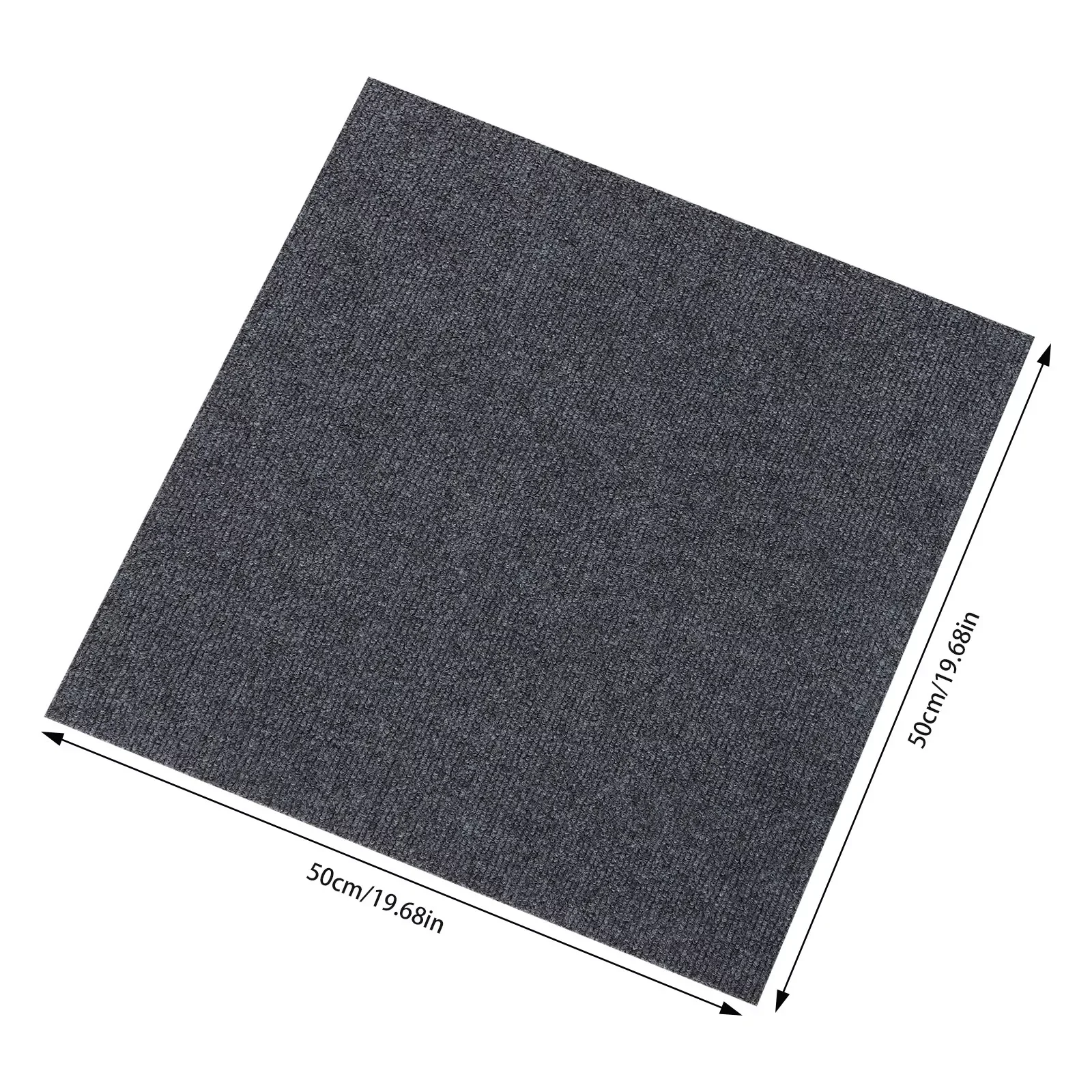 Rug Square Carpet Floor Carpet Adsorption Type Self-adhesive Carpet 20 Pcs Grey