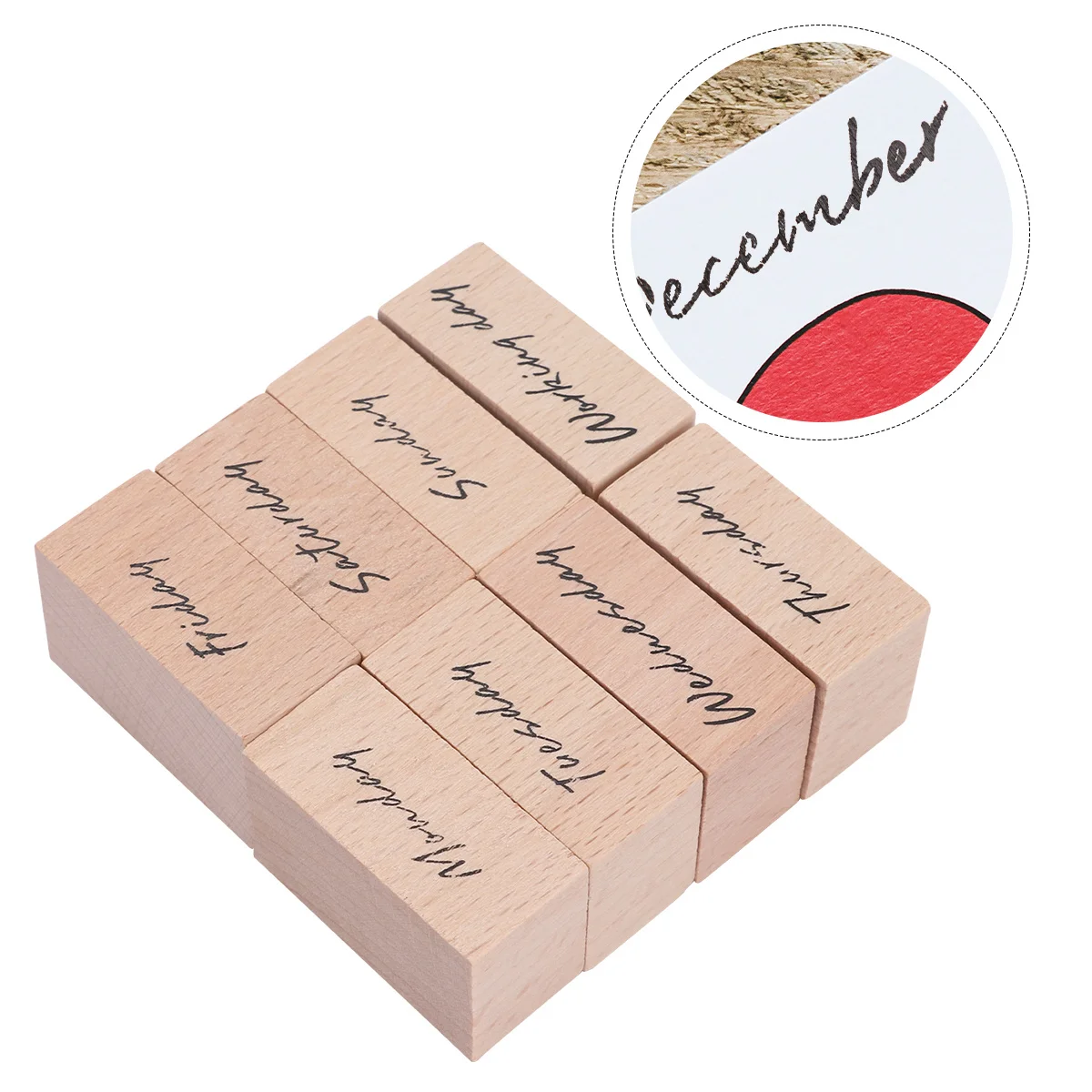 

Wooden Seal Stamp Creative Month Pattern English Letters DIY Scrapbooking Greeting Cards Craft Diary Envelope Decoration