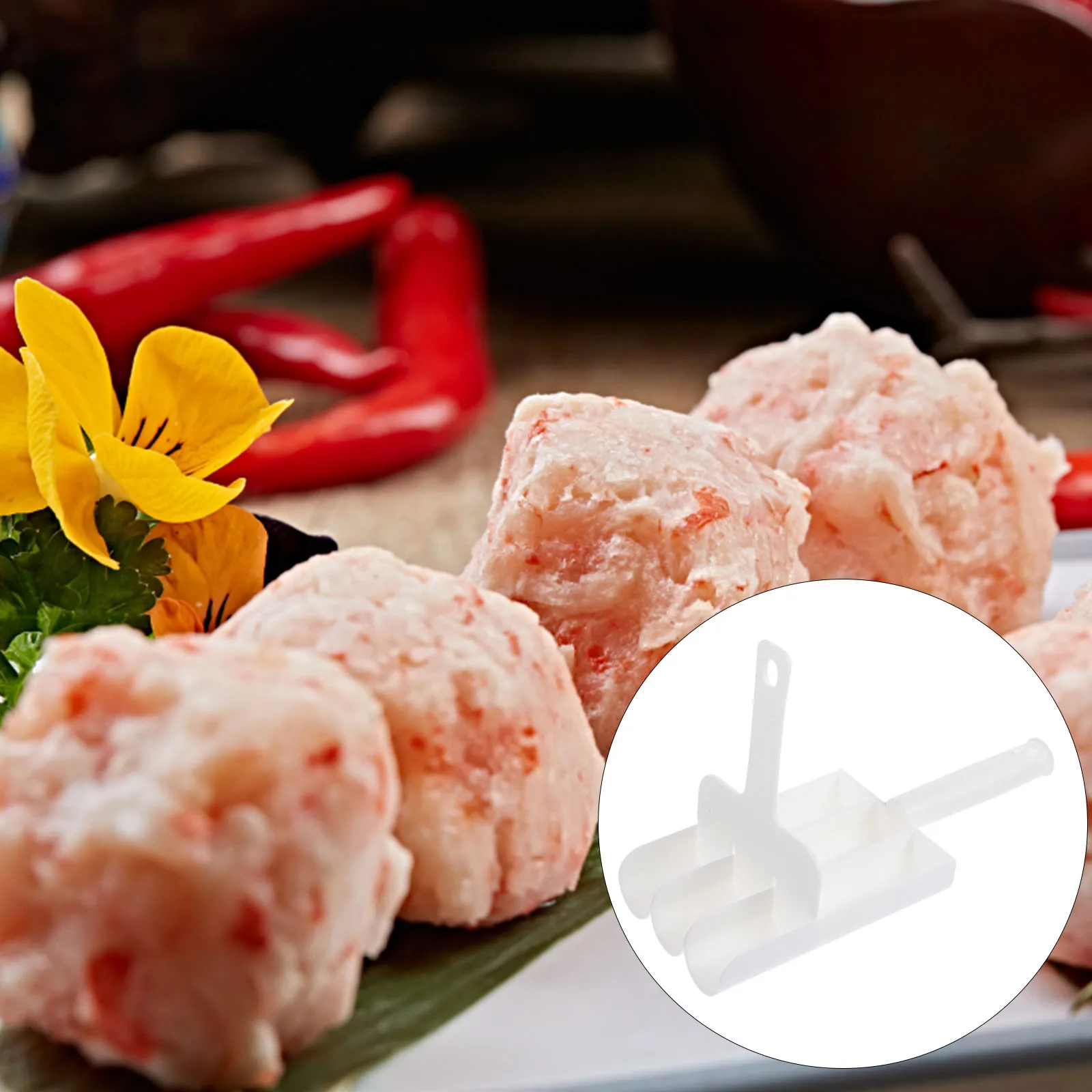 

2 set Triple Shrimp Ball Mold Diy Meatball Triple Shrimp Ball Maker Molds Kitchen Tool Diy Meat Baller Cutting Spade