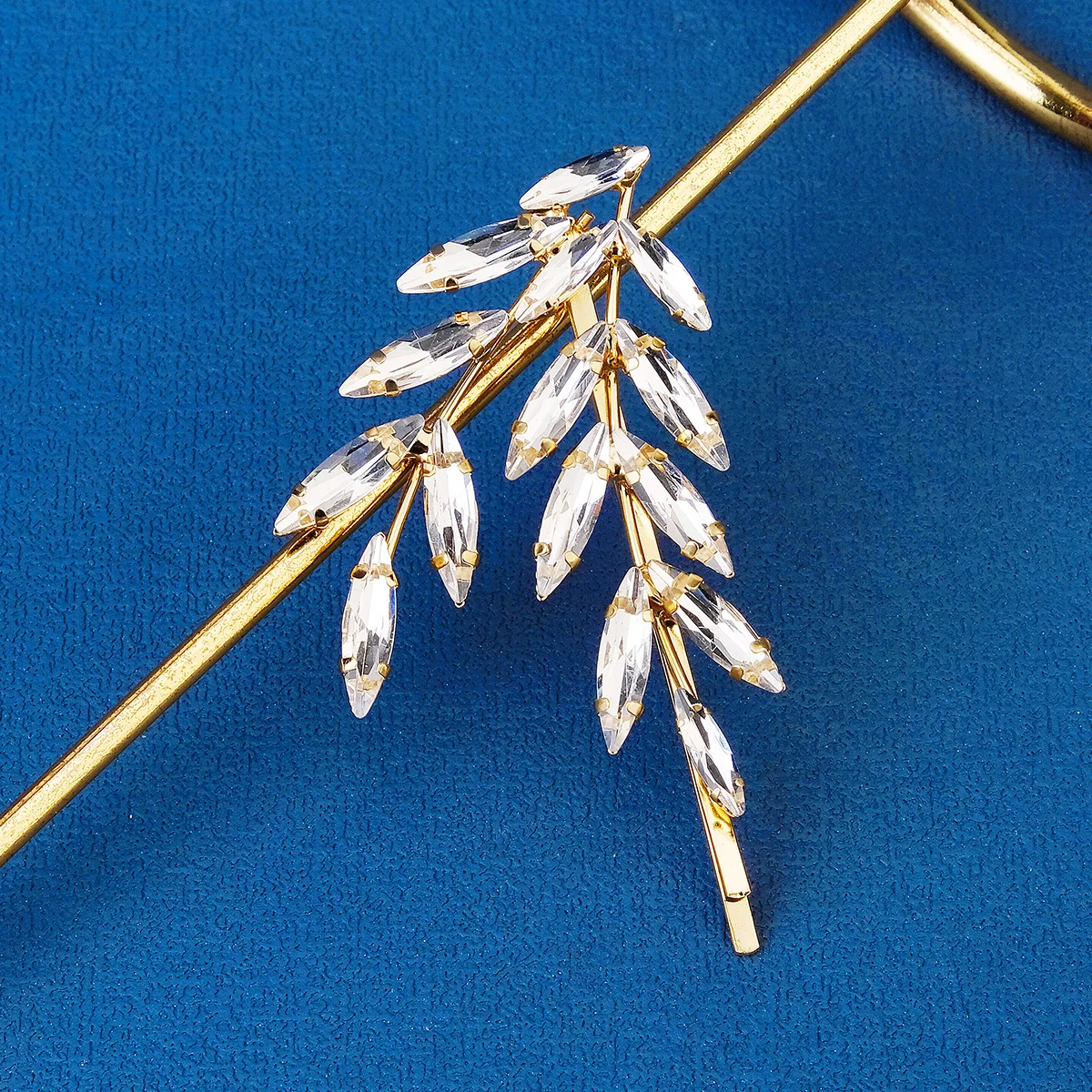 Mode Braut Haarspangen Klarem Kristall Frauen Haarschmuck Haarnadeln Frauen Haarspangen Braut Haarschmuck Zubehör – Detail 6