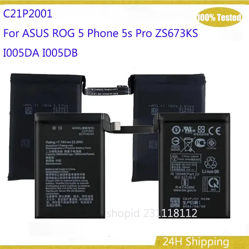 

C21P2001 Аккумулятор 6000 мАч для ASUS ROG Phone 5 5s Pro ZS673KS I005DA I005DB Высококачественные аккумуляторы для сотовых телефонов