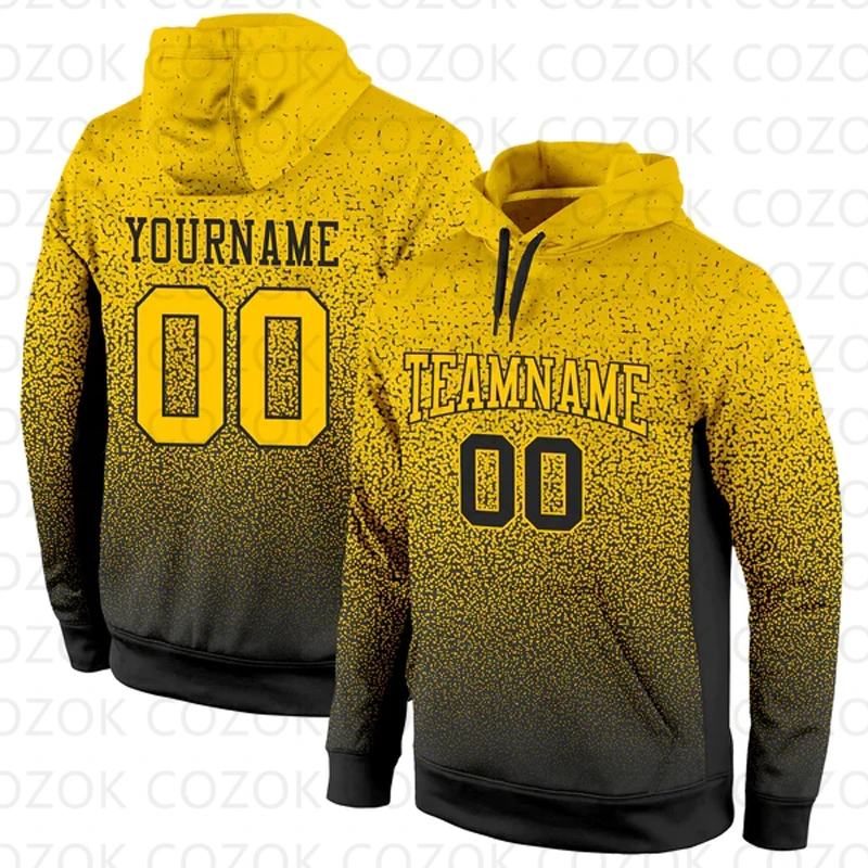 Customized Hoodies Yellow Dot Colour Jersey 3D Printed  Unisex Pullovers Hoodie Casual Sweatshirts