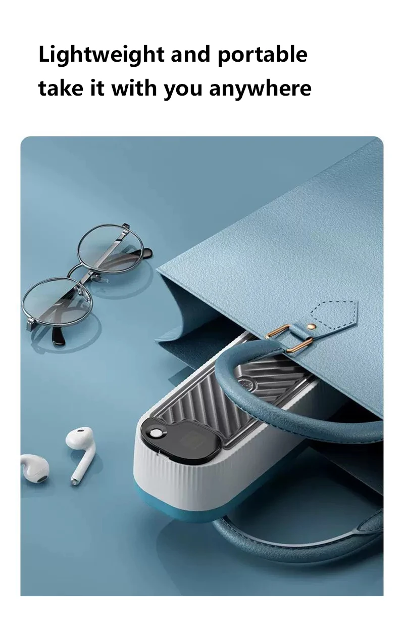 Lenovo Ultraschall-Reinigungsgerät, Brillen- und Schmuckreinigungsgerät, Blaulicht-Vibrations-Automatikreinigungsgerät für Zahnspangen – Detail 14