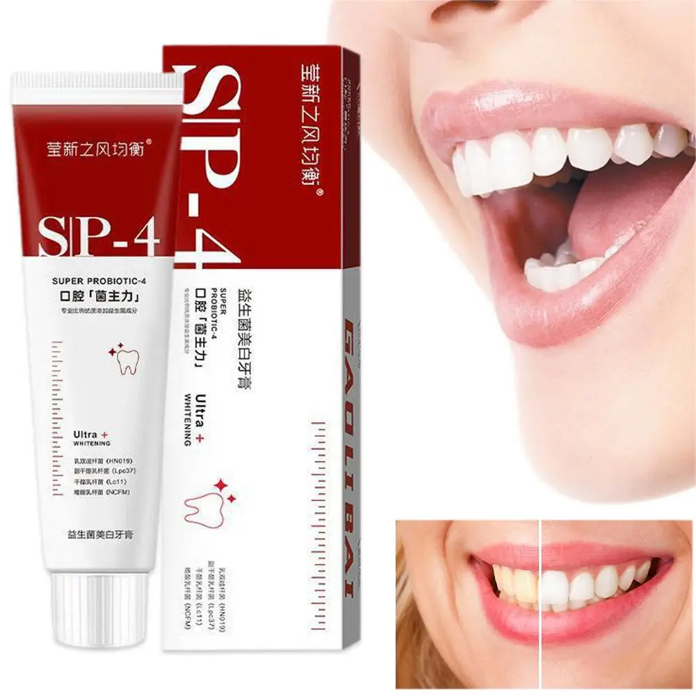 Sip-4 Probiotic Toothpaste Sp-4 Brightening Whitening Breath Care Cleaning BreathFresh Fresh Toothpaste Tooth Teeth Health P6Y5