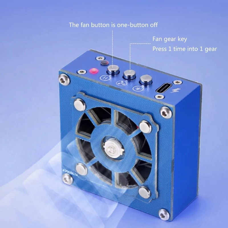 10000rpm Cooling and Curing Fan Quick Heat Dissipation+UV Curing Two In One TypeC 5V/0.80A Quick for Electronics PXPD