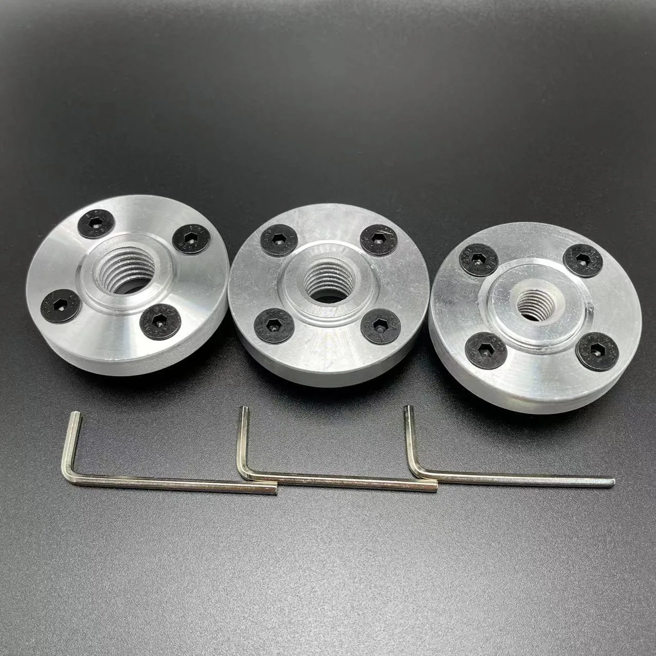 Angle Grinder Flange Nut Set – 5/8-11 Thread Quick Release Pressing Plate & Lock Nuts For 20mm, 22mm, Or 22.23mm Arbor Blades (2-Pack, Black)