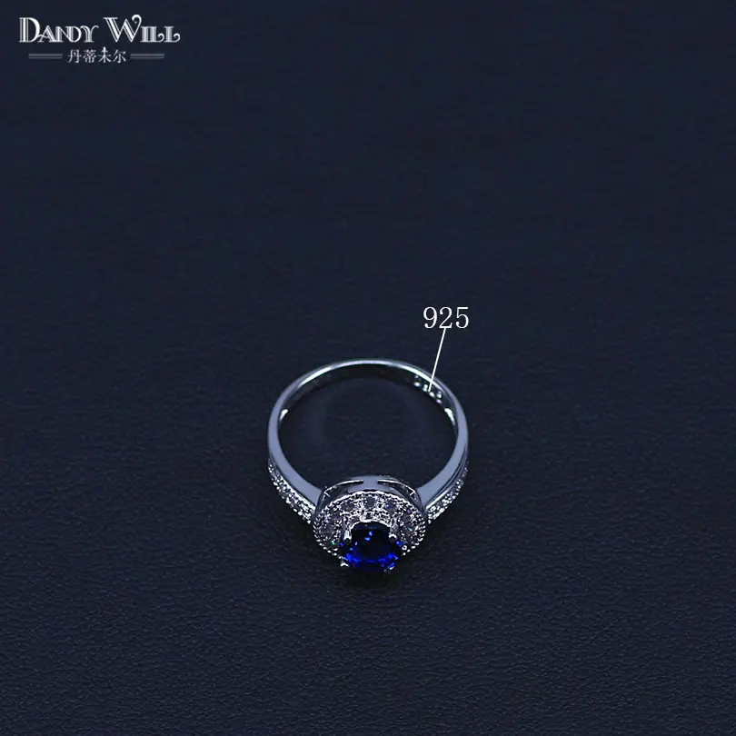 classic style blue stone silver 925 costume jewelry for women hoop earrings ring necklace with pendant factory directly sales