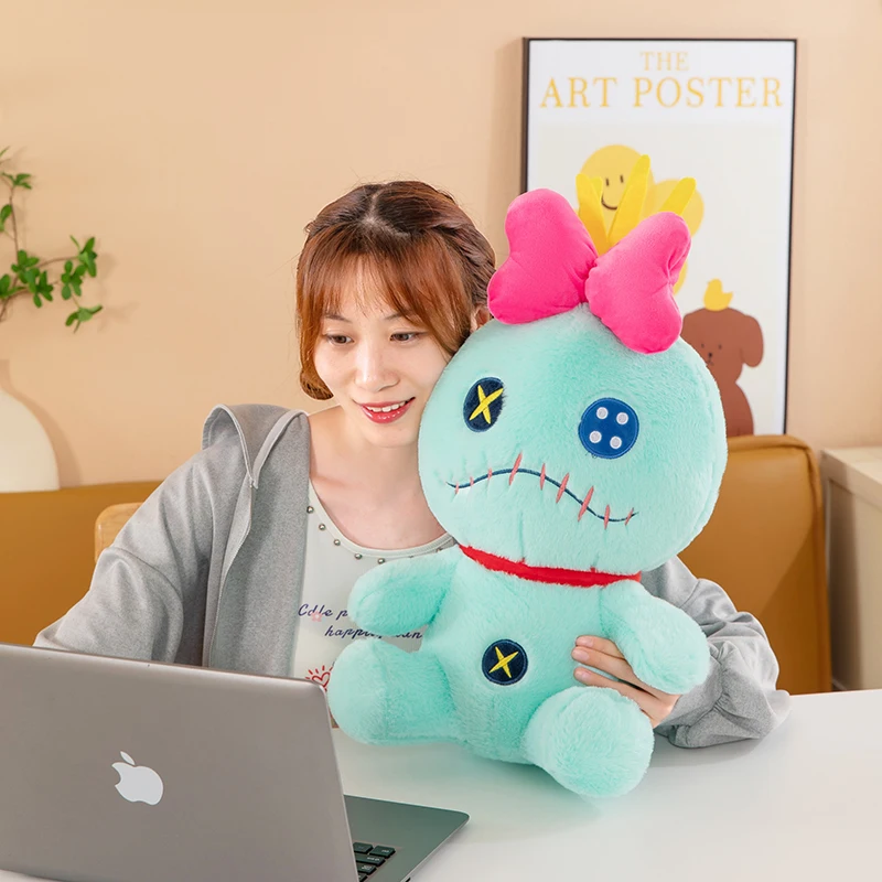 New Genuine Disney Lilo & Stitch Scrump Cute Plush Toy Small Gold Plush Doll Pillow Stuffed Toy Seat Cushion Christmas Gift