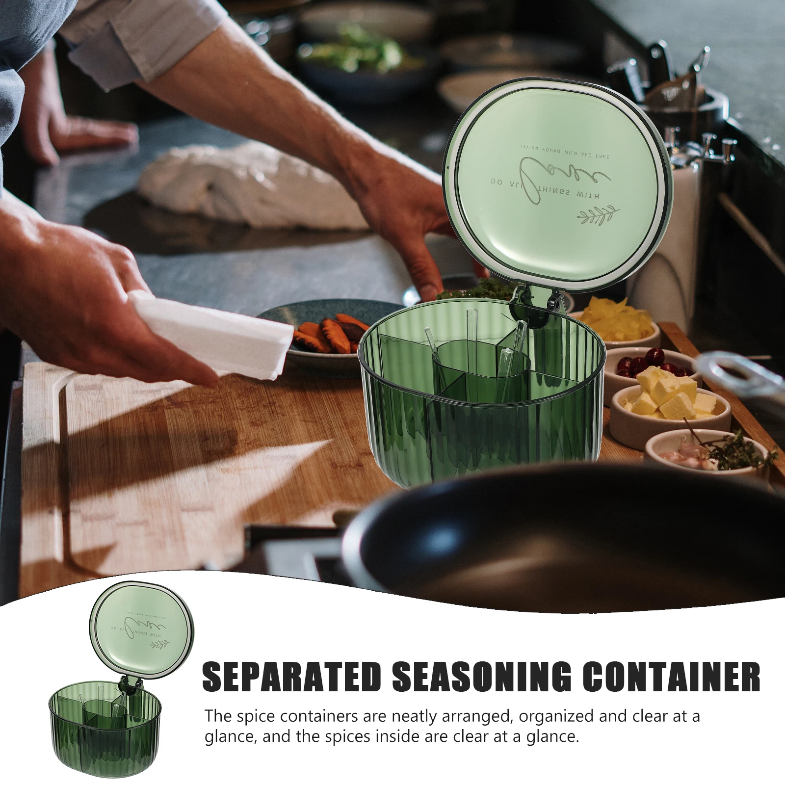

1pcs Multifunctional Spice Box Set Airtight Condiment Containers Kitchen Storage Organized Seasoning Holder Household Salt