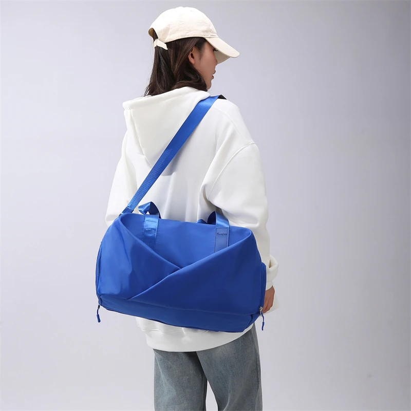 Bolso de viaje informal liso Oxford con cremallera, bolsos para mujer a la venta, novedad de 2024, bolso de viaje ligero Unisex con múltiples