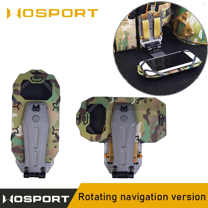 Hunting map navigation bracket, MOLLE rotating navigation board, airsoft vest equipment, mobile phone carrying platform, map bag