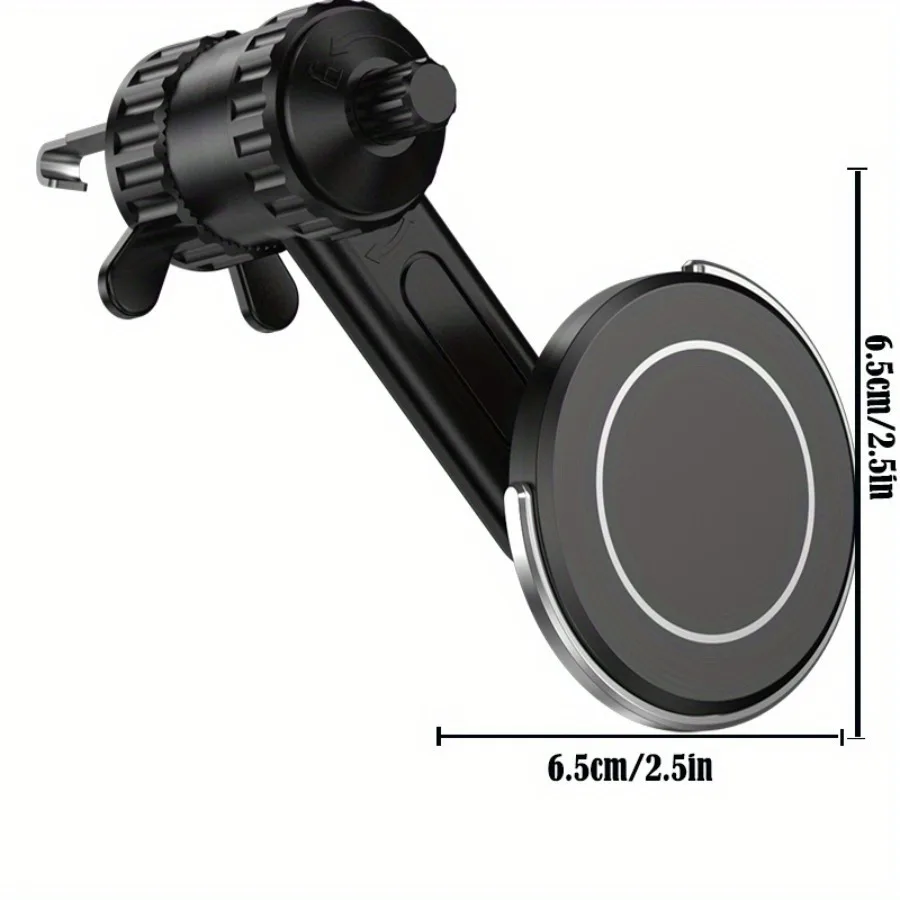 Ulepszony system 360 °   Magnetyczny uchwyt samochodowy na telefon do MagSafe, magnetyczny uchwyt samochodowy na telefon, uchwyt na telefon do kratki wentylacyjnej, uchwyt na telefon komórkowy — zdjęcie 4
