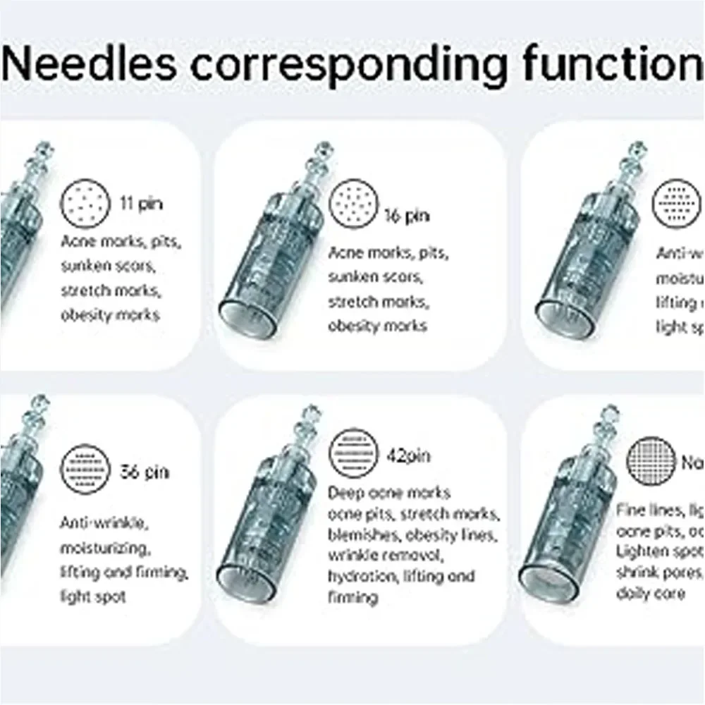 Dr.pen-cartucho de aguja M8-W Derma Pen, puntas de aguja, 22 piezas, máquina de microagujas inalámbrica
