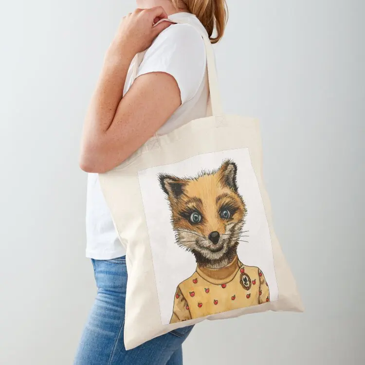 

Mrs. Fox Tote Bag Women's bag Women's beach bags Canvas stote bag great
