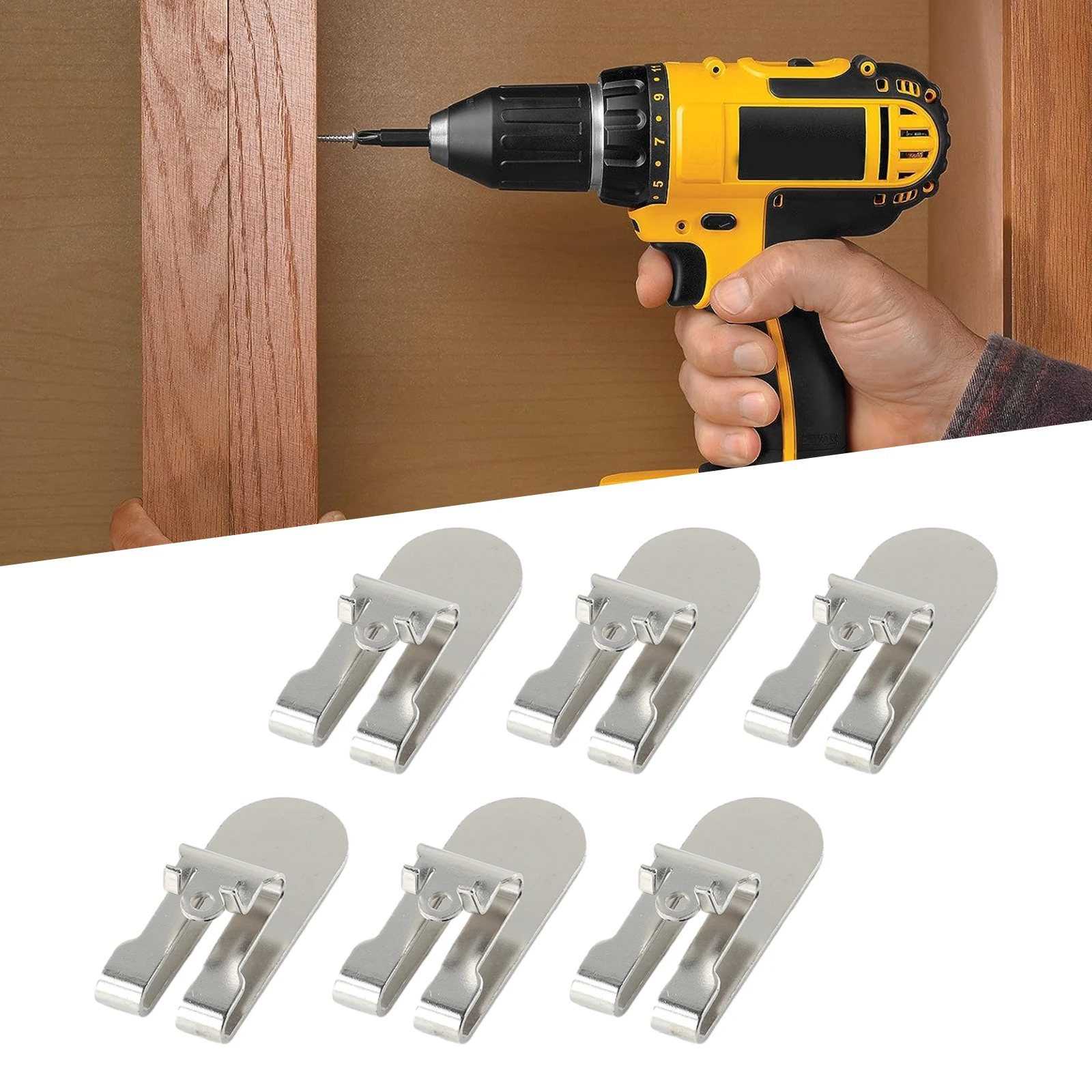 

6pcs Steel Belt Clip with Screws for Drywall Drill Drivers For DCF620 For DCF620B DCF622 Model N435687 Replacement