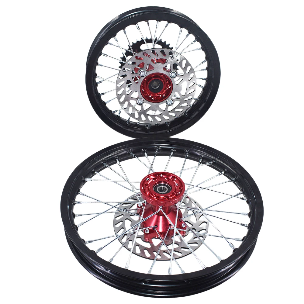 Front 1.40-14 inch Rear 1.85-12 inch Rims #428 sprocket 190MM Disc Brake For KLX CRF Kayo BSE Dirt Pit Bike Motorcycle