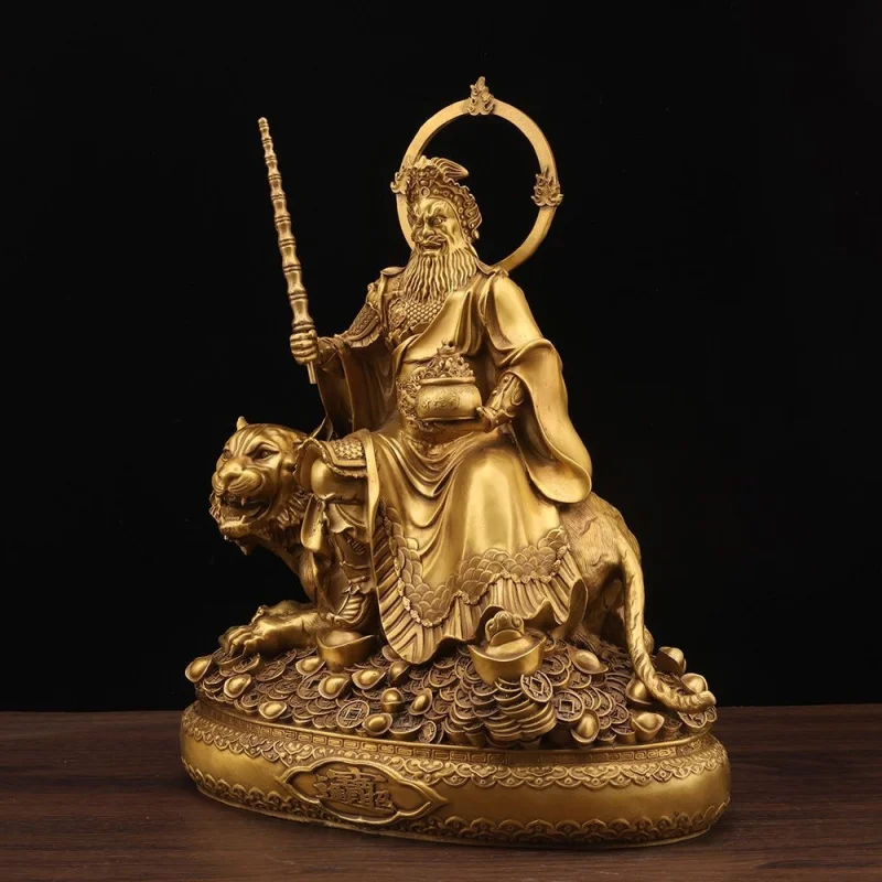 Pure Copper Figurine, Martial God Of Gongming Riding A Tiger, Zhao Yuanshuai, Attracts Wealth And Trea