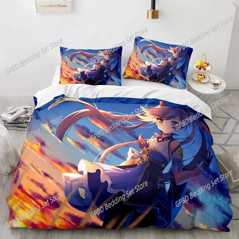 

Genshin Impact 3D NEW Duvet Cover Pillowcase Bedding Set Adult Boy Girl Bedroom Decoration Children Single Double Large