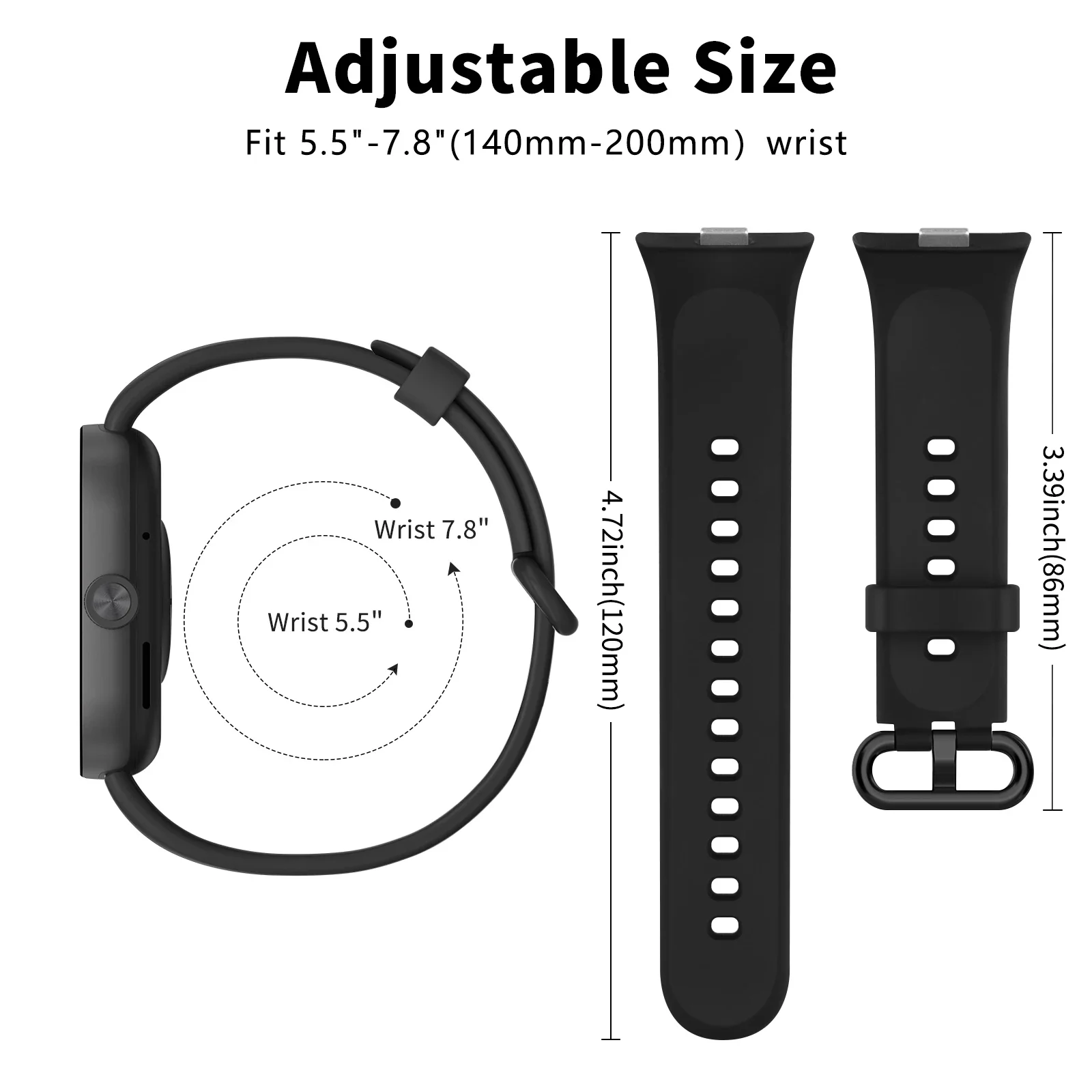 Soft Silicone Strap For Xiaomi Redmi Watch 4 Watchband Bracelet For Xiaomi Mi Band 8 9 Pro Band Wristband Replacement