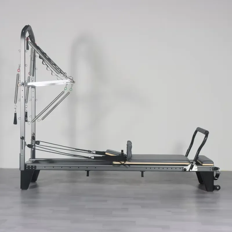 for Ochi Factory Heavy Duty Stable Suspension Elite Pilates Reformer with Half Tower for Yoga Studio