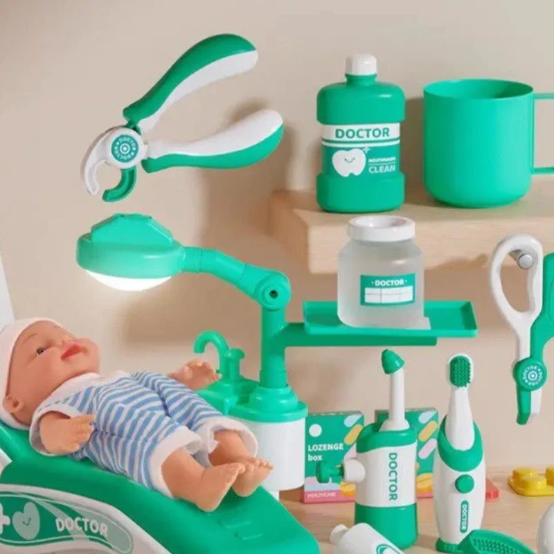 Set da Dentista per Bambini, Giocattoli per Giocare al Dottore, Kit Educativo per la Cura Dentale, Regalo per Ragazzi e Ragazze